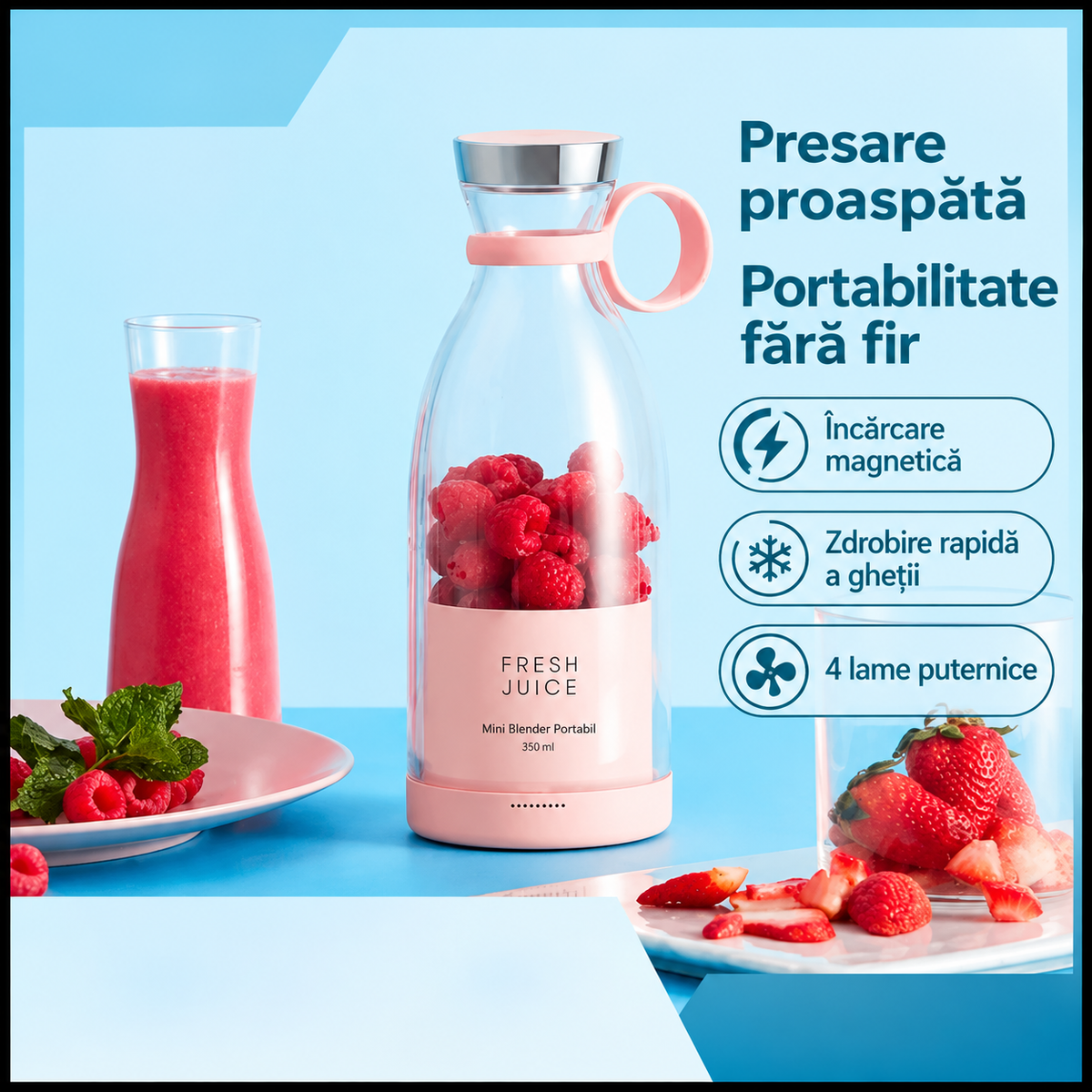 Mix&Go  – Blender Portabil pentru Smoothie-uri